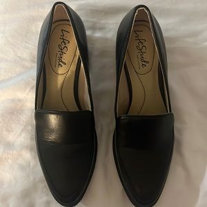Life stride block heel loafers